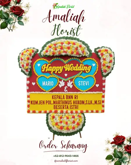 Papan Bunga Pernikahan Maniis